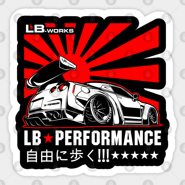 Nissan GT-R R35 Liberty Walk Sticker by rizadeli